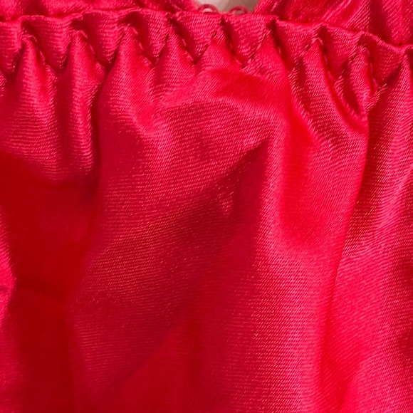 Women’s New Deadstock Victoria’s Secret Babydoll Nighty Top Satin Red Size Large - Picture 3 of 12